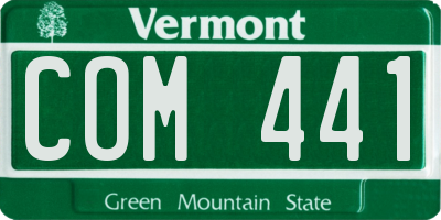 VT license plate COM441