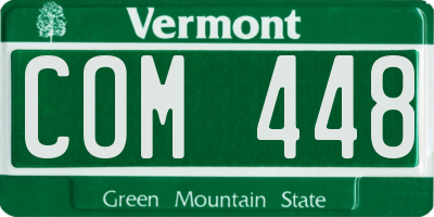 VT license plate COM448