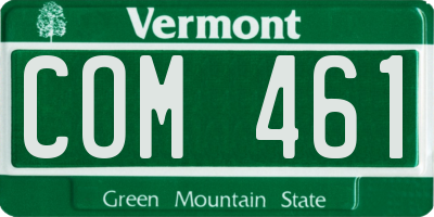VT license plate COM461