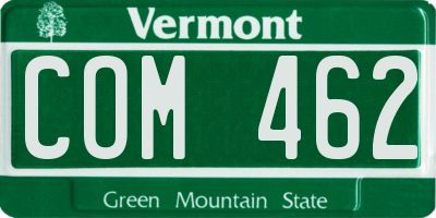VT license plate COM462