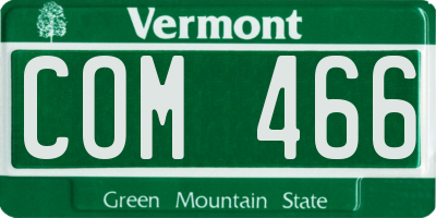 VT license plate COM466