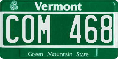 VT license plate COM468