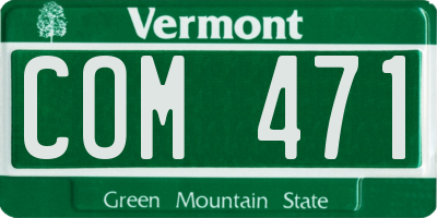 VT license plate COM471