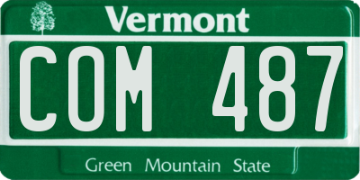 VT license plate COM487