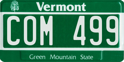 VT license plate COM499