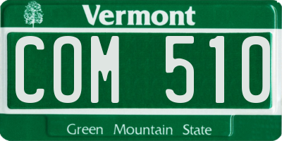 VT license plate COM510