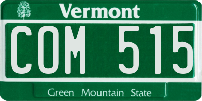 VT license plate COM515