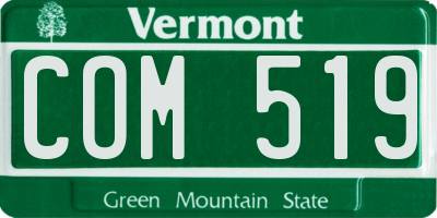 VT license plate COM519