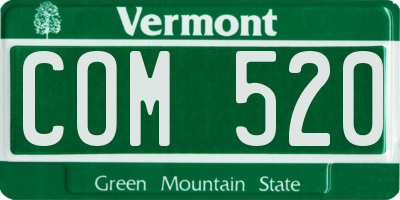 VT license plate COM520