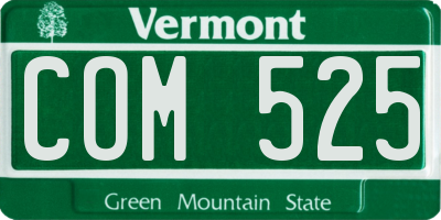 VT license plate COM525