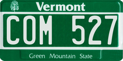 VT license plate COM527