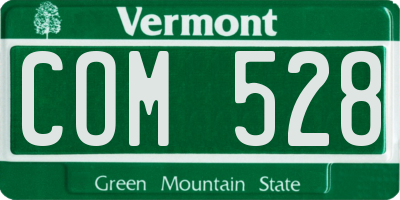 VT license plate COM528