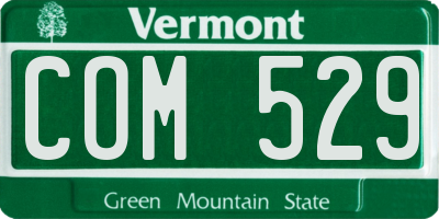 VT license plate COM529