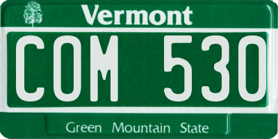 VT license plate COM530