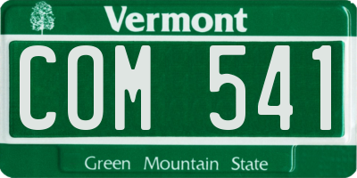 VT license plate COM541