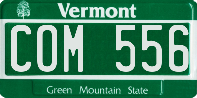 VT license plate COM556