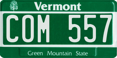 VT license plate COM557