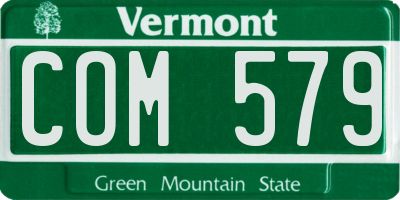 VT license plate COM579