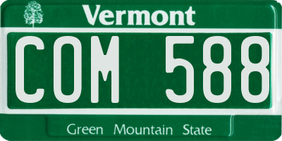 VT license plate COM588