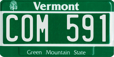 VT license plate COM591