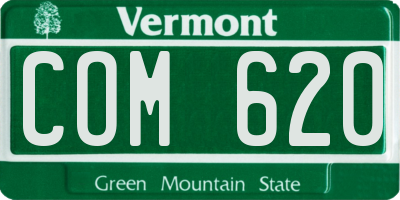 VT license plate COM620
