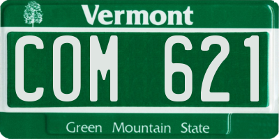 VT license plate COM621