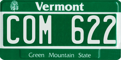 VT license plate COM622