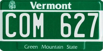 VT license plate COM627