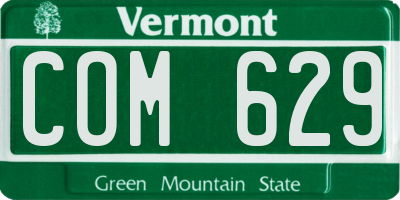 VT license plate COM629