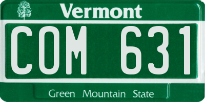VT license plate COM631