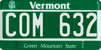 VT license plate COM632
