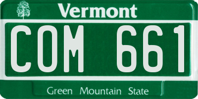 VT license plate COM661