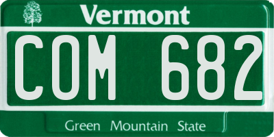 VT license plate COM682