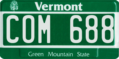 VT license plate COM688