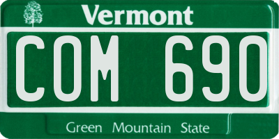 VT license plate COM690