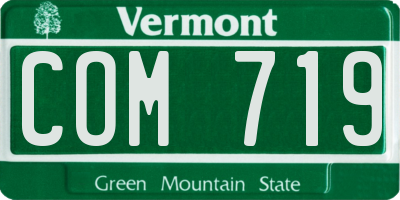 VT license plate COM719