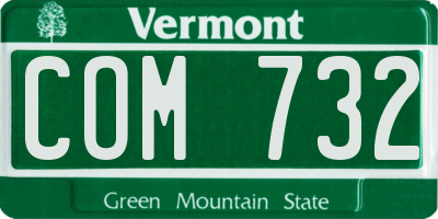 VT license plate COM732