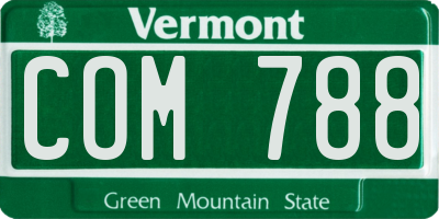VT license plate COM788