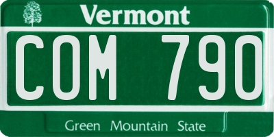 VT license plate COM790