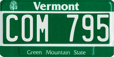 VT license plate COM795