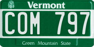 VT license plate COM797