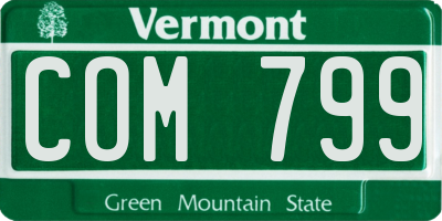VT license plate COM799