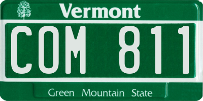 VT license plate COM811