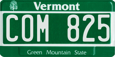 VT license plate COM825