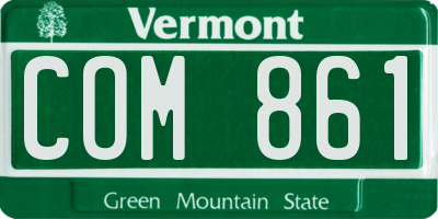 VT license plate COM861