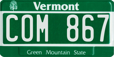 VT license plate COM867