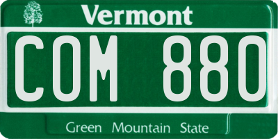 VT license plate COM880