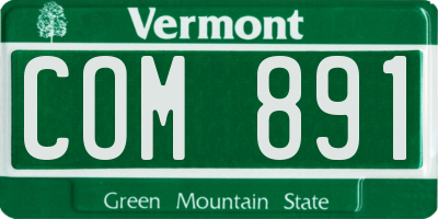 VT license plate COM891
