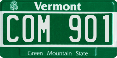 VT license plate COM901