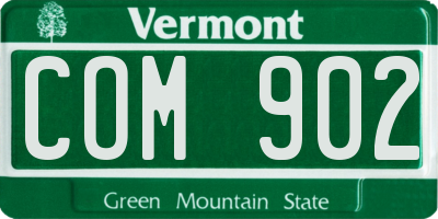 VT license plate COM902